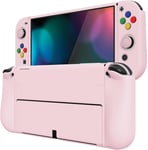 Coque De Protection Souple Pour Nintendo Switch Oled,Zealprotect Protecteur Joycon Grip Cover Pour Switch Oled Avec Capuchon Joystick&caps Bouton Abxy-Rose