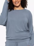 Cyberjammies Skye Slouch Pyjama Top, Silver Blue