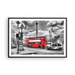 Affiche Poster 91x61cm Tableaux Image Photo Trafalgar square taxi londres Art