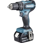 Perceuse-visseuse à percussion 18V + 2 batteries 5Ah + chargeur rapide + coffret MAKPAC - MAKITA - DHP485RTJ