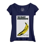 T-Shirt Femme Col Echancré The Velvet Underground Andy Warhol Rock 70's Vintage