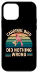 Coque pour iPhone 12 mini Oiseau cardinal rétro n'a rien de mal vintage