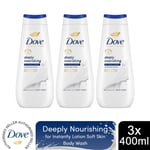 Dove Advanced Care Bodywash Deeply Nourishing 24H Renewing Micromoisture,3x400ml