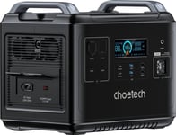 Choetech Bærbar Ladestasjon + Powerbank Bs006 Super Mini 2000W Sort