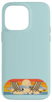 Coque pour iPhone 14 Pro Max Voyage à la plage, soleil, mer, coquillages, oiseaux, sable, vacances en famille