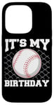 Coque pour iPhone 14 Pro It's My Birthday Baseball Lover Player Funny Boys Girls Kids