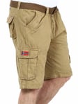 Geographical Norway Geo Pioner Cargo Shorts - Khaki