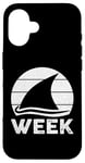 iPhone 16 2025 Week Retro Shark Fin Lover Sea Ocean Animal Summer Trip Case