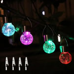 YihuiKo Outdoor Hanging Solar Lights, 4pack Crackle Globe Lights for 4 Pack 