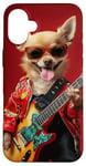 iPhone 16 Plus Chihuahua Dog lovers Rock music Cute pets Pet Fun Case