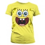 Hybris Sponge Happy Face Girly T-Shirt (Yellow,XL)