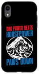 Coque pour iPhone XR Dog Power bat Horsepower Paws Down Mushing