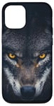 iPhone 12/12 Pro Wolf Lovers Black Wolf Wild Animal Lovers Wolf Illustration Case