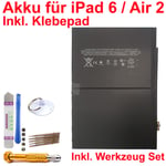 HX High Capacity 7340mAh Batterie pour IPAD 6/ Air 2 A1566 A1567 A1547 Inclus D