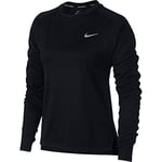 Nike W NK Pacer Top Crew T-Shirt à Manches Longues Femme, Black, FR : 2XL (Taille Fabricant : 2XL)