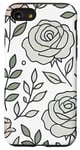 Coque pour iPhone SE (2020) / 7 / 8 Rose florale botanique, style minimaliste