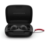 Écouteurs SENNHEISER MOMENTUM Sport Black InEar True Wireless en noir avec microphone intégré et suppression du bruit, connectivité