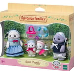 Famille Articulée - SYLVANIAN FAMILIES - Famille Phoque - 4 Personnages et Accessoires de Plage