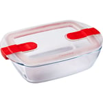 Pyrex Cook & Heat glasform med lock 2,5 liter