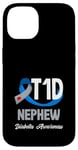 Coque pour iPhone 14 Sensibilisation au diabète de type 1 T1D Neveu