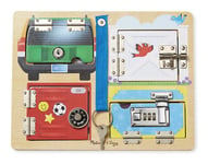 Pedagogiskt träspel - MELISSA &amp; DOUG - Lås och bultar Board - Flerfärgad - Från 3 år