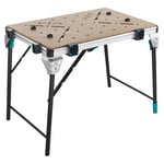 wolfcraft 6909000 - Etabli Pliant Master Work 1600 - Table de Travail Mobile pour Atelier et Chantier - Charge max. 120 kg