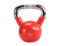 Hms Kettlebell Cast Iron Ktc10 Handle Chrome Knurled Red 10 Kg (17-64-073)