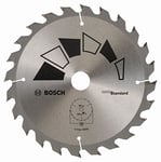 Bosch 1x Circular Saw Blade Standard (for Wood, Ø 165 x 1.6/1 x 20/16 mm, 24 Teeth, ATB, with 1x Reduction ring 16 mm, Accessories for Circular Saws)