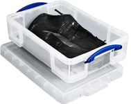 Really Useful Plastic Storage Box 24.5 Litre Clear