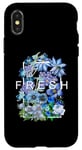 iPhone X/XS Blue Fresh Bloom Flowers Blue Color Graphic Case