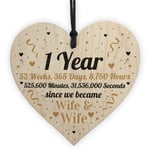 1st Wedding Anniversary Gift For Wife Heart Same Sex First Wedding Anniversary