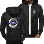 Men's Sweatshirt Jacket Zip Hoodie - 3D Volvo Casual Unisex Long Sleeve Cardigan Hooded Tops Spring and Autumn Sweater Jacket - Teen，Black，XXL