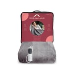 Dreamland Intelligent Luxury Grey Heated Throw