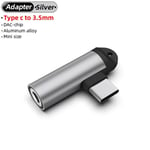 Adaptateur USB Type C 3.5mm pour prise de téléphone,accessoire audio,coudé,pour sauna,pour iPhone 15 Samsung S23 Oneplus 11 9 Xiaomi - Type Silver