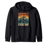 Crushing It Every Day Monster Truck Zip Hoodie