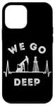 Coque pour iPhone 12 mini We Go Deep Oil Rig Heartbeat EKG Pulse Oilfield Man