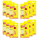 Carmex Peach Mango Tube Baume à lèvres hydratant et apaisant pour lèvres gercées avec vaseline, vitamine E et cire d'abeille (12 x 10 g)