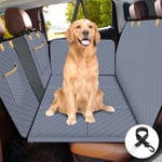 Lekeinchi Protection Siège Arrière de Voiture pour Chien avec Planche en Bois Solide, Housse Résistante à l'abrasion, aux Rayures et Imperméable - Convient à la Plupart des Types de Véhicules - Gris