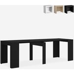 Table extensible peu encombrante 90x51-237 cm pour salon Garda Couleur: Noir