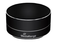 Mediarange Portable Bluetooth Speaker - Högtalare - För Bärbar Användning - Trådlös - Bluetooth - 3 Watt - Svart