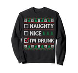 Naughty Nice Drunk Office Christmas Party Funny Ugly Sweater Sweatshirt