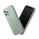 RhinoShield Coque Compatible avec [iPhone 12/12 Pro] | SolidSuit-Coque Fine avec Technologie d'absorption des Chocs et Finition Premium Mate, Contour Objectif Photo Interchangeable - Vert Sauge