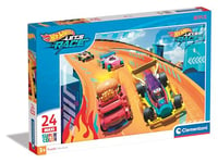 Clementoni Hotwheels Puzzle 24 Maxi pièces, Puzzle Enfant, Fabriqué en Italie, 3 Ans et Plus, Multicolore - 28523