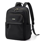 GOLF QUALITY Sac a Dos Femme, Sac a Dos Antivol, Sac à Dos Ordinateur Femme 14 Pouces Portable Avec PC Compartiment pour Collège Voyage Loisir Travail, Noir