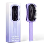 TOZKZO Brosse Boucle, Ergonomique Cheveux Ondulés Brosse Cheveux Bouclés Prévient la Casse et Perfectionne les Bounce Curl Brush Pour le Peignage et le Coiffage sur Cheveux Secs ou Mouillés-Violet