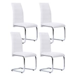 Lot de 4 chaises MIA blanches pour salle à manger