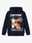 NAME IT Dragon Ball Z Kids' Cotton Blend Hoodie, Dark Sapphire