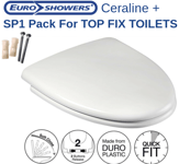 Euroshowers CERALINE V Shape TOP FIX Soft Close Quick Release Toilet Seat