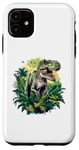 Coque pour iPhone 11 Jurassic World - Tyrannosaure Rex - Portrait de dinosaure