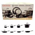 Circulon Premier Professional 13 Piece Hard-Anodised Cookware Pan Set - Black